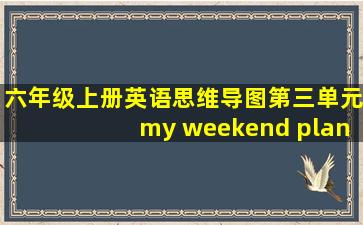 六年级上册英语思维导图第三单元my weekend plan